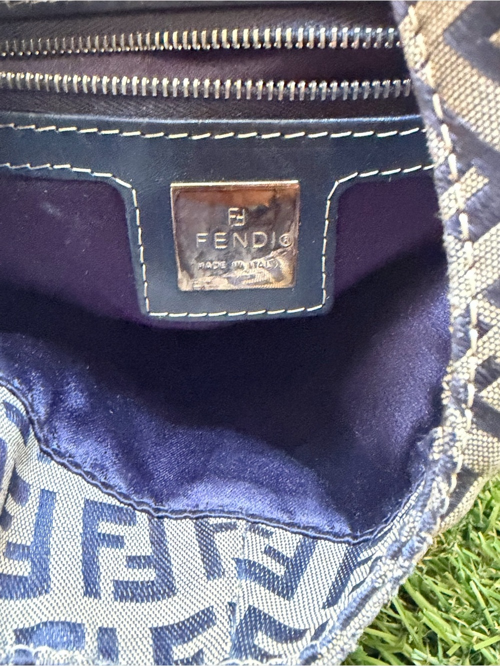 Vintage Fendi Zucca Monogram Canvas Hobo Shoulder Bag - Picture 14 of 16